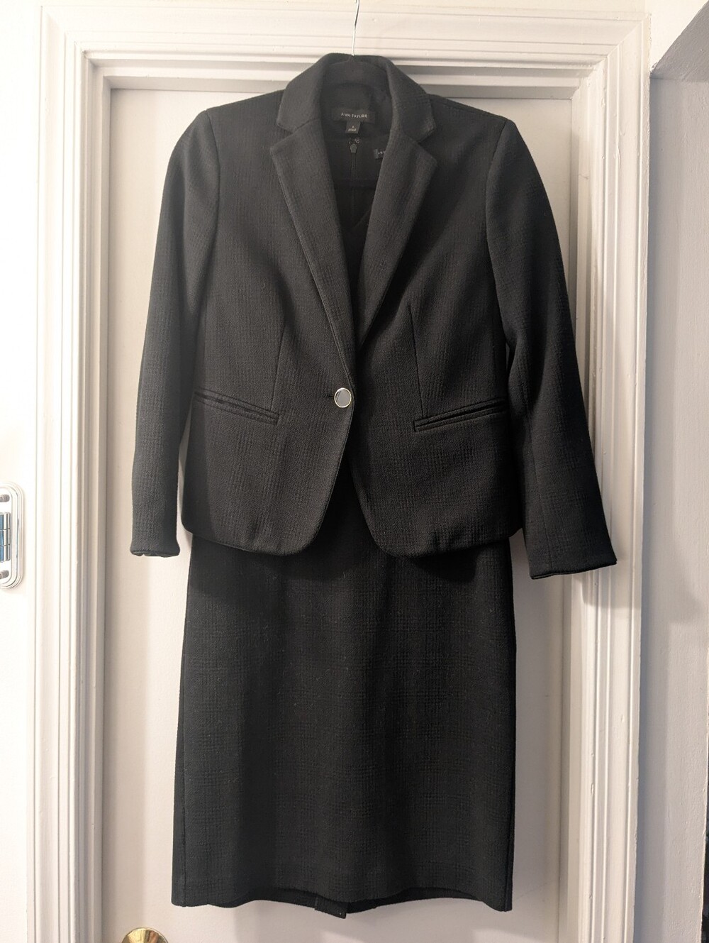 Ann Taylor Cotton-Blend Dress Suit